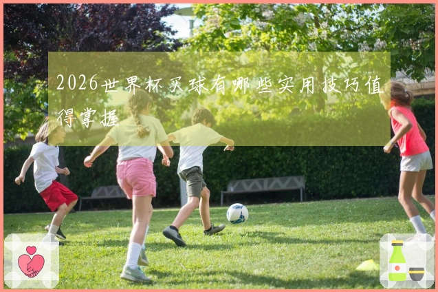 2026世界杯买球有哪些实用技巧值得掌握